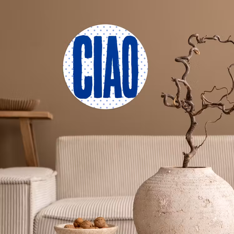 Behangcirkel - Ciao - Blauw - Stippen — 2