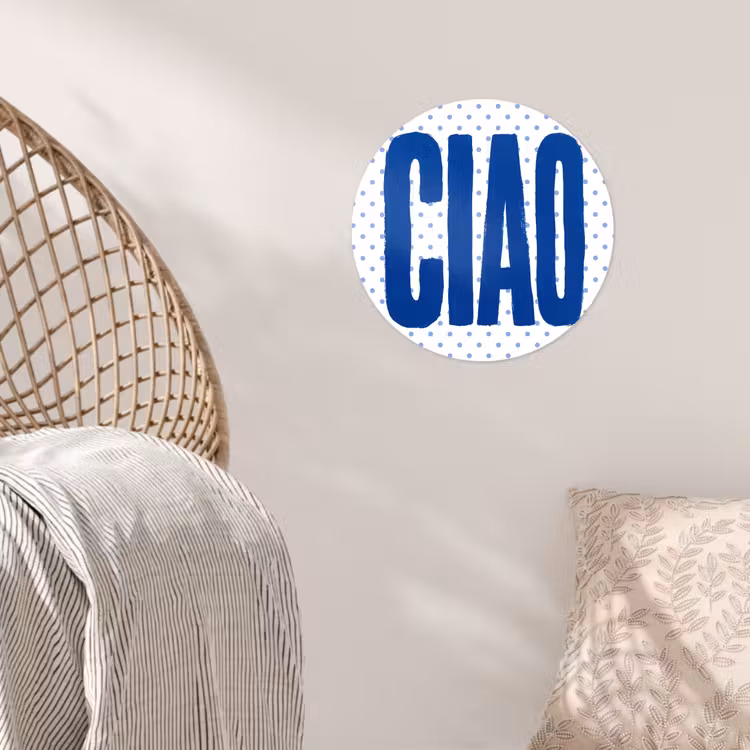Behangcirkel - Ciao - Blauw - Stippen — 5