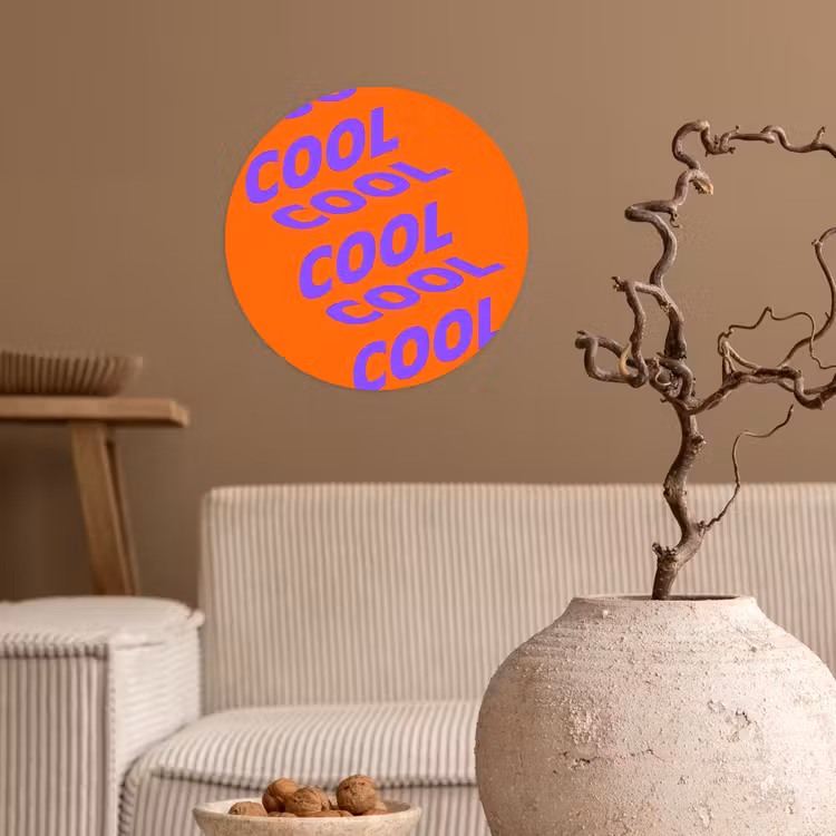 Behangcirkel - Cool - Paars - Oranje — 2