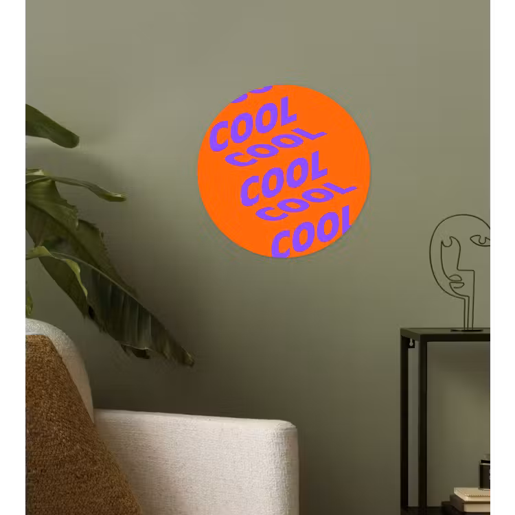 Behangcirkel - Cool - Paars - Oranje — 3