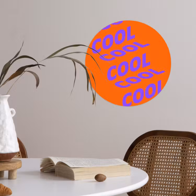 Behangcirkel - Cool - Paars - Oranje — 4