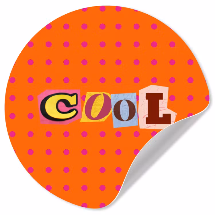 Behangcirkel - Cool - Stippen - Oranje — 1