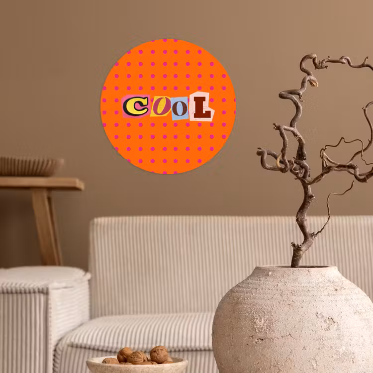 Behangcirkel - Cool - Stippen - Oranje — 2