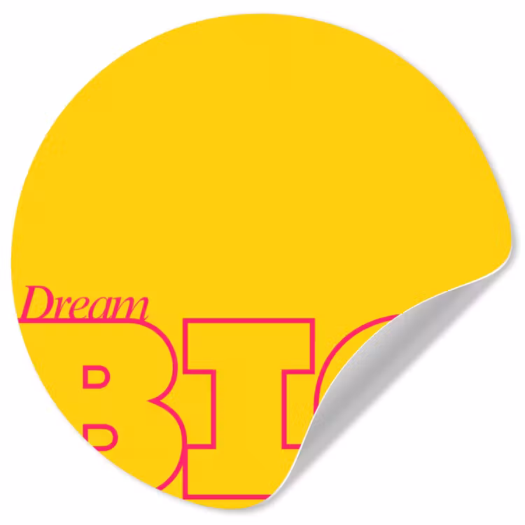 Behangcirkel - Dream big - Geel - Grafisch — 1