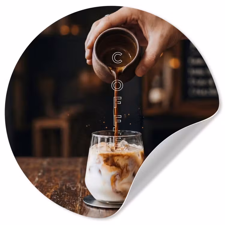 Behangcirkel - Espresso - Melk - Café — 1