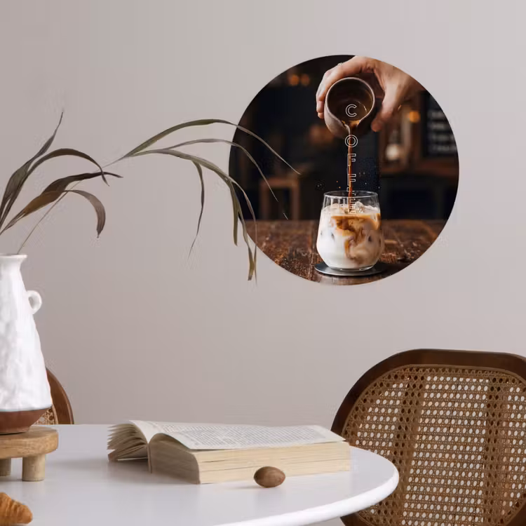 Behangcirkel - Espresso - Melk - Café — 4