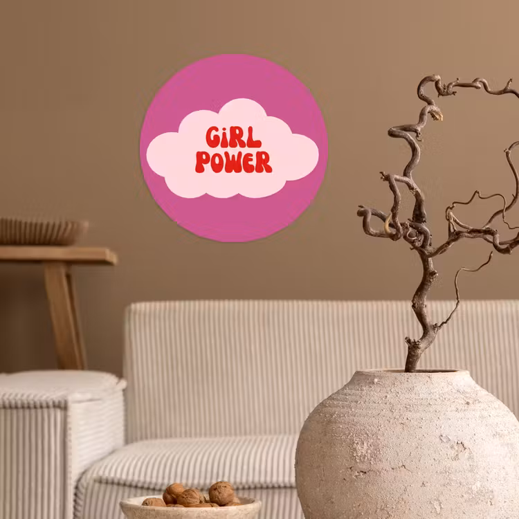 Behangcirkel - Girl power - Wolk - Roze — 2