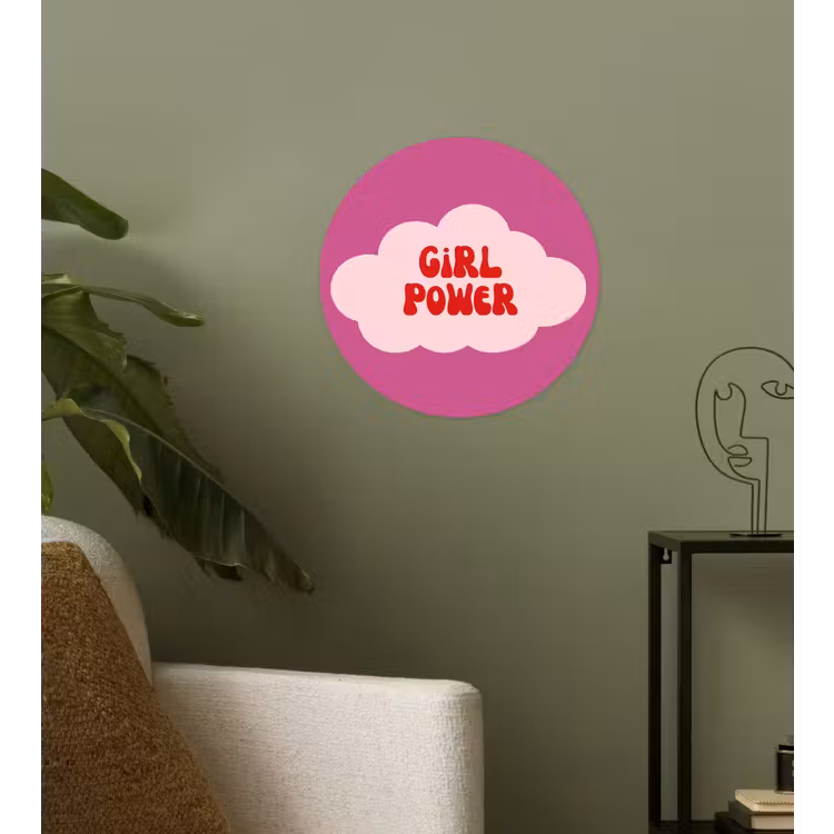 Behangcirkel - Girl power - Wolk - Roze — 3