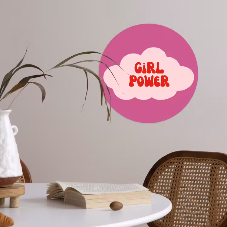 Behangcirkel - Girl power - Wolk - Roze — 4