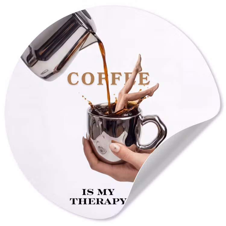 Behangcirkel - Koffie - Mok - Kan - Therapie — 1