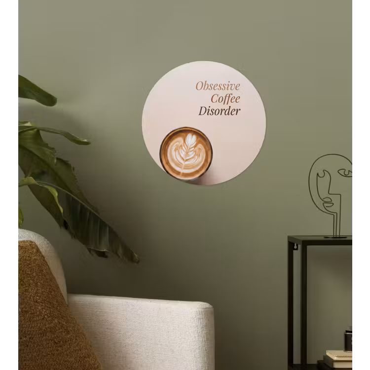 Behangcirkel - Koffie - Obessive Coffee Disorder - Beige — 3