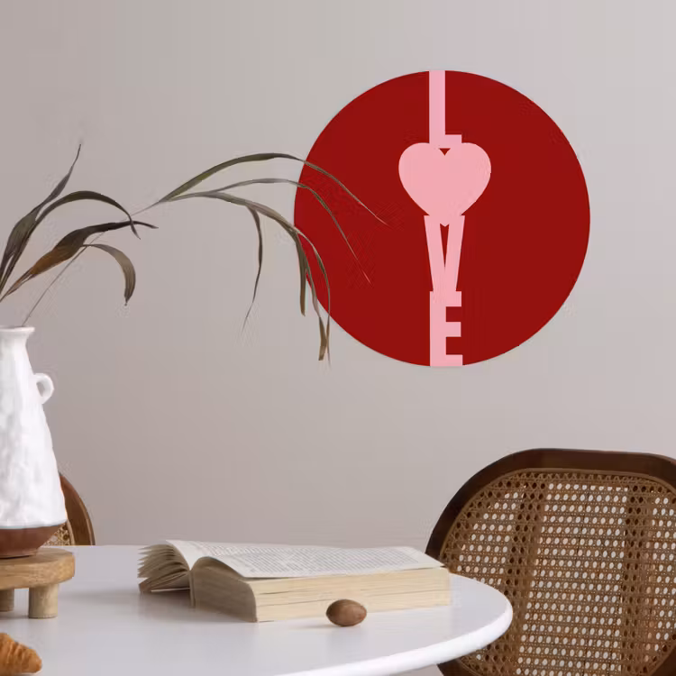 Behangcirkel - Love - Hart - Rood — 4