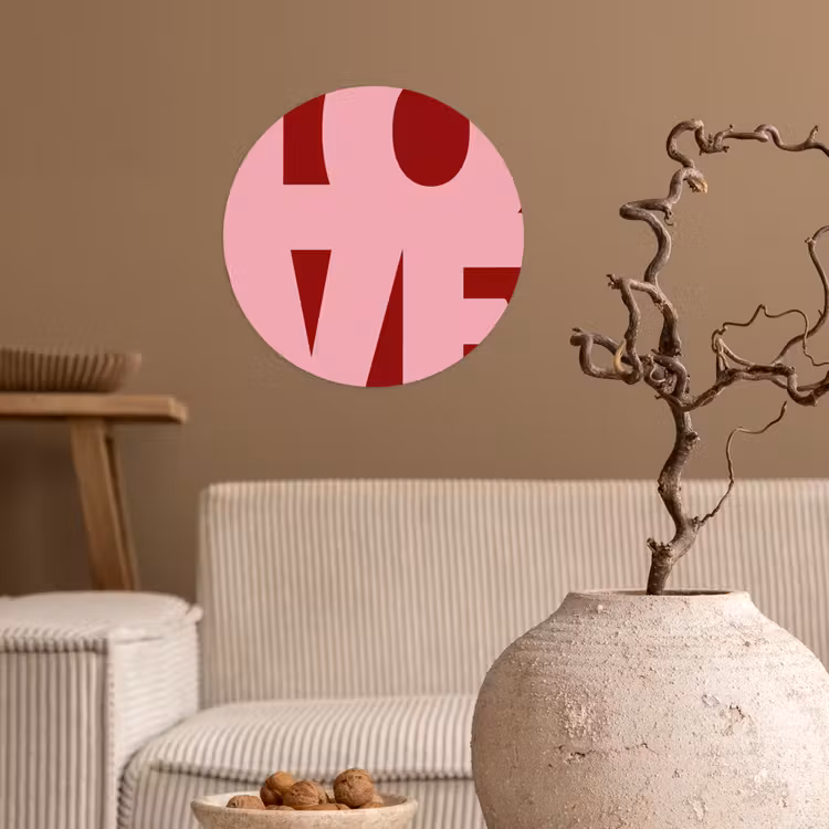 Behangcirkel - Love - Rood - Blokletters — 2
