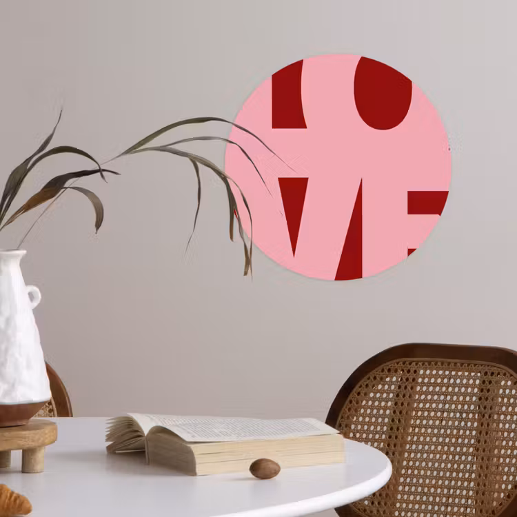 Behangcirkel - Love - Rood - Blokletters — 4