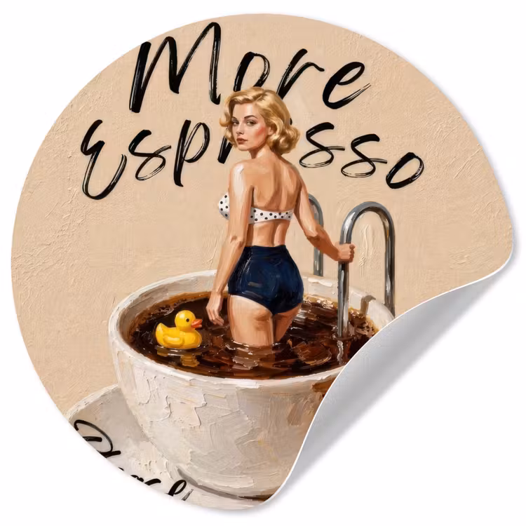 Behangcirkel - More espresso - Koffie - Eend — 1