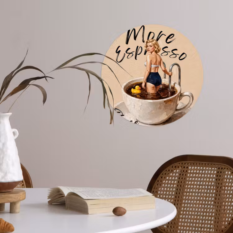 Behangcirkel - More espresso - Koffie - Eend — 4