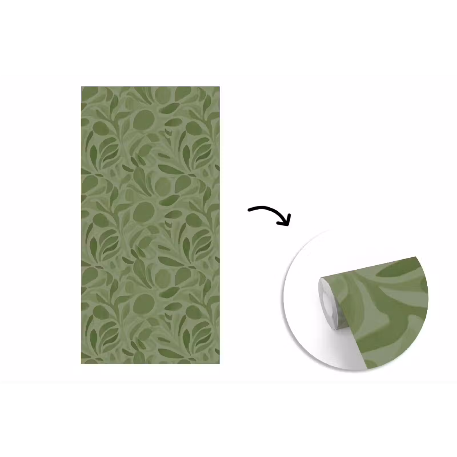 Behang - Sereen - Bladeren - Groen — 1