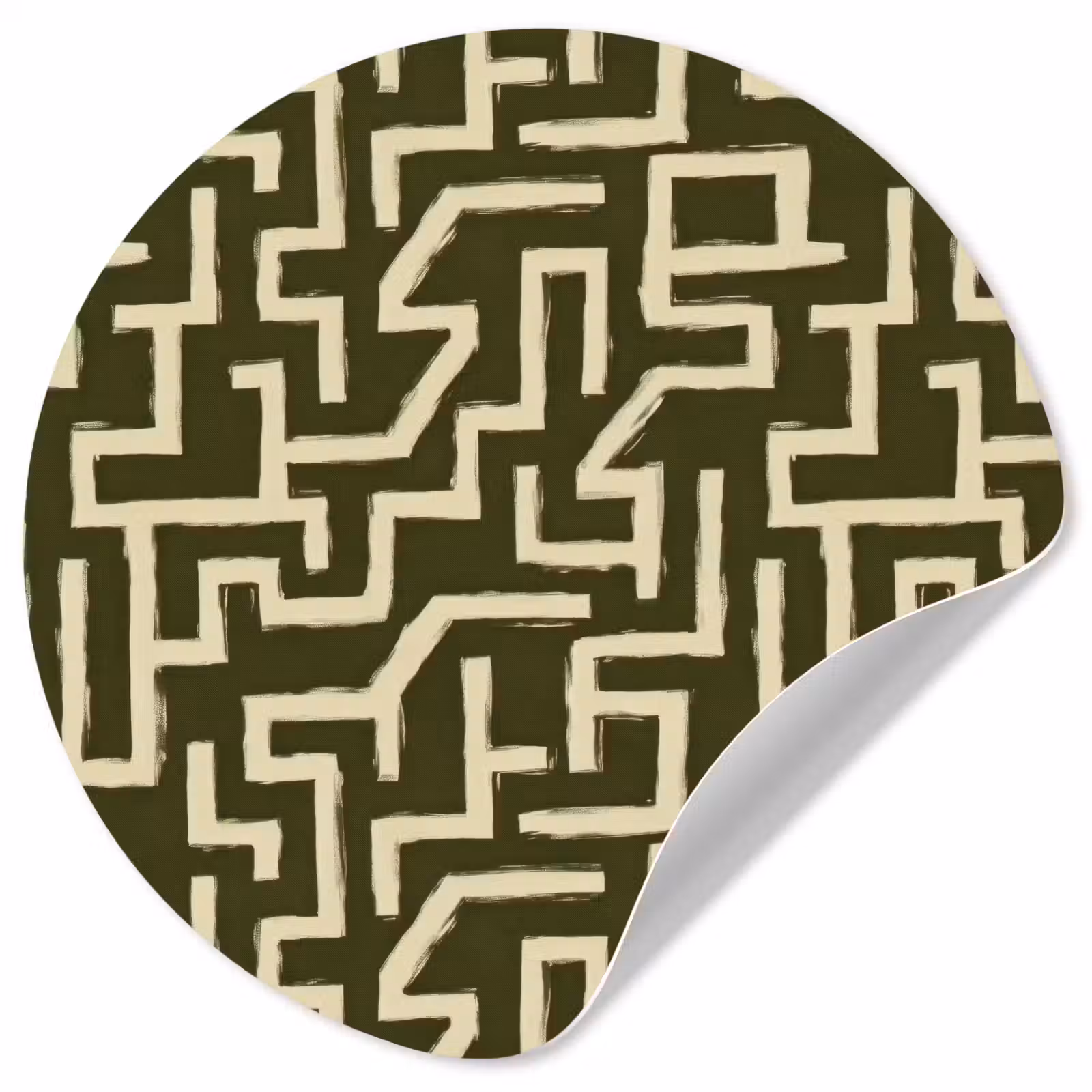 Behangcirkel - Abstract - Lijnen - Groen — 1