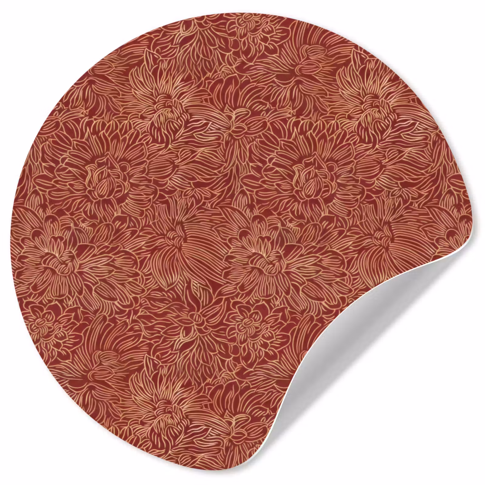 Behangcirkel - Bloemen - Motief - Rood — 1