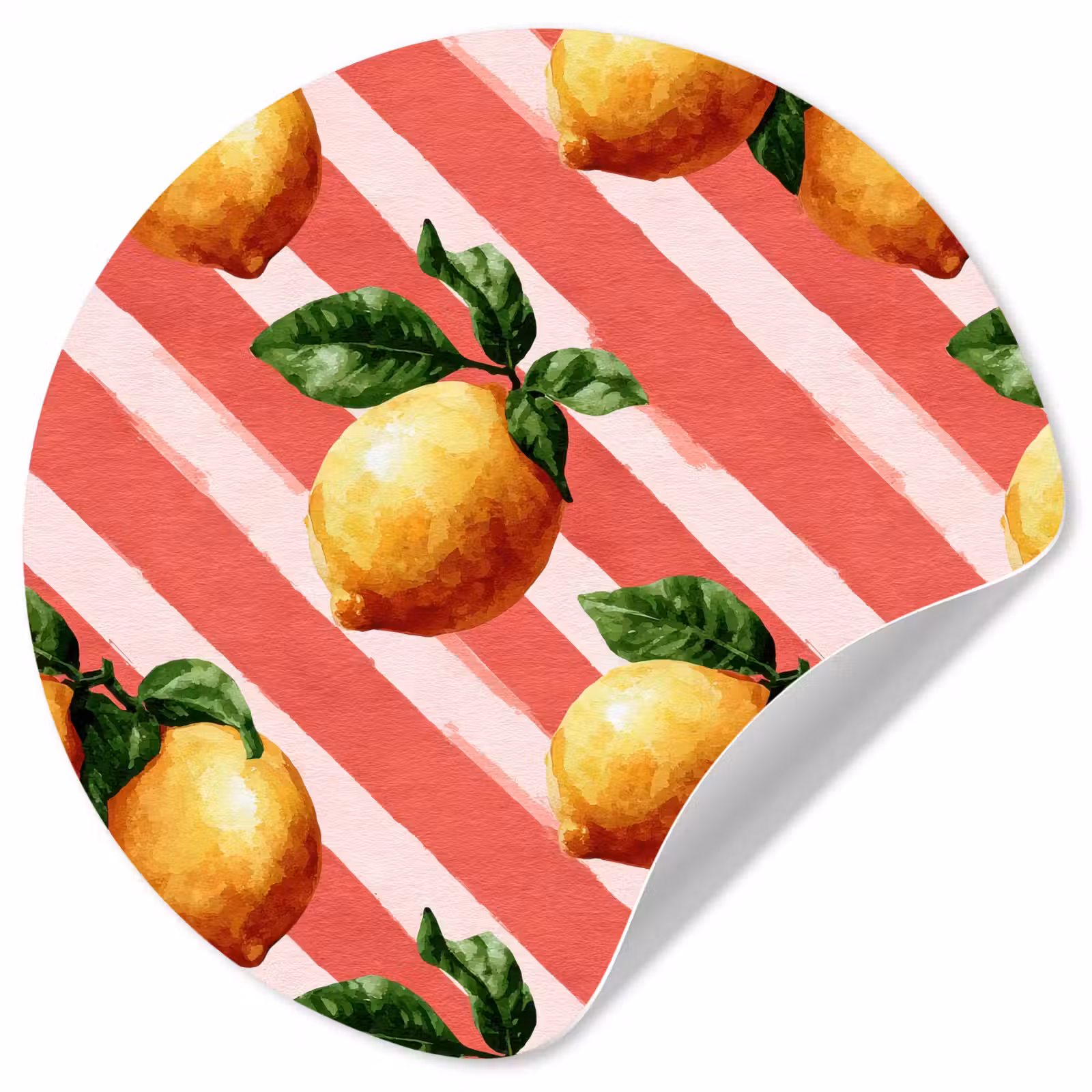 Behangcirkel - Citroen - Geïllustreerd - Oranje — 1
