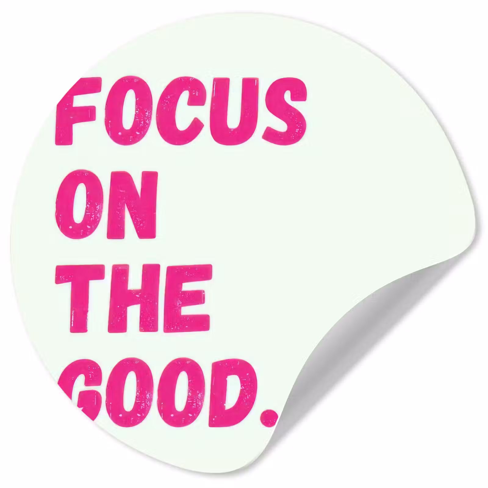 Behangcirkel - Focus on the good - Beige - Roze — 1