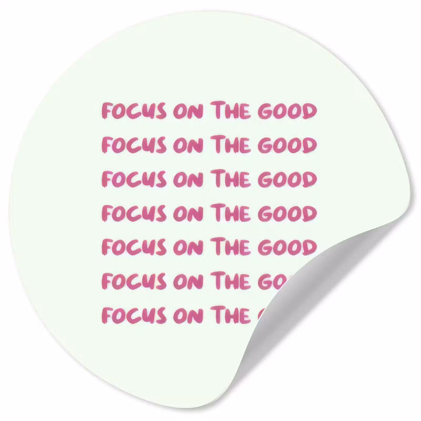 Behangcirkel - Focus on the good - Roze — 1