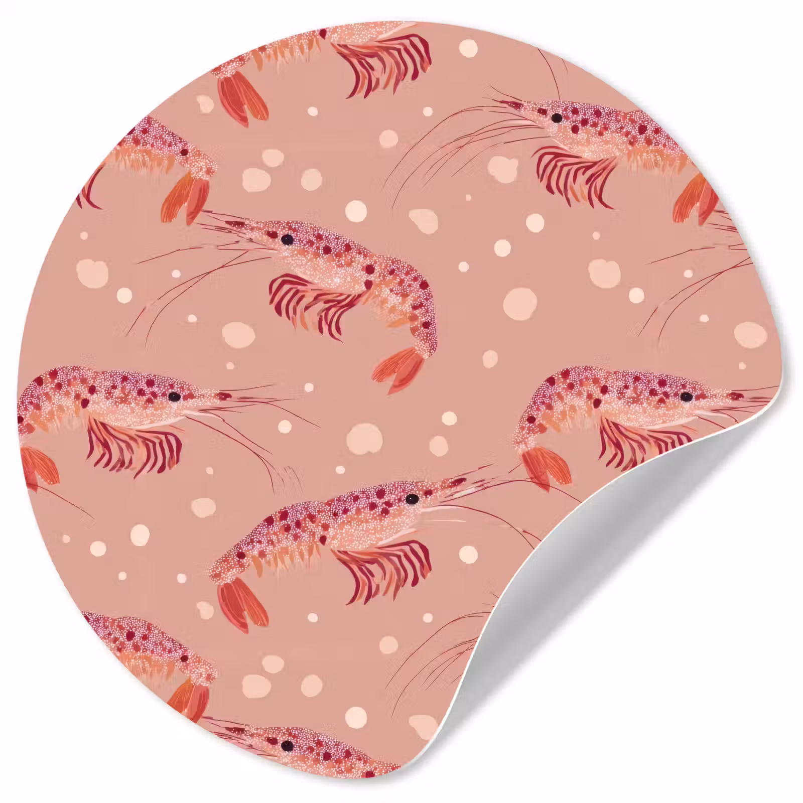 Behangcirkel - Garnalen - Stippen - Roze — 1
