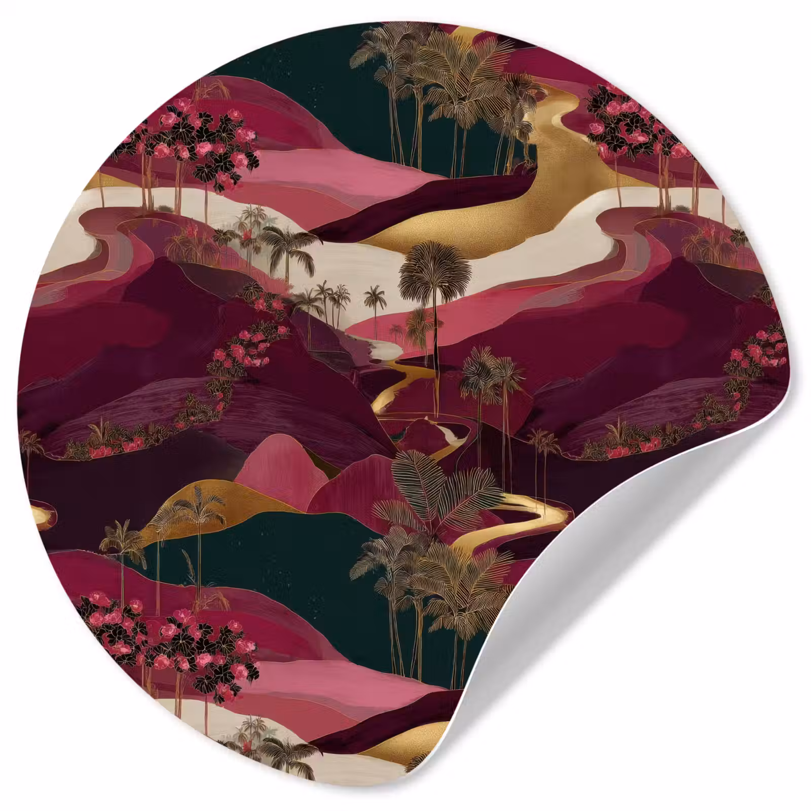 Behangcirkel - Magisch - Palmbomen - Goud — 1