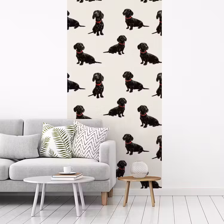 Behang - Hond - Patroon - Zwart — 3