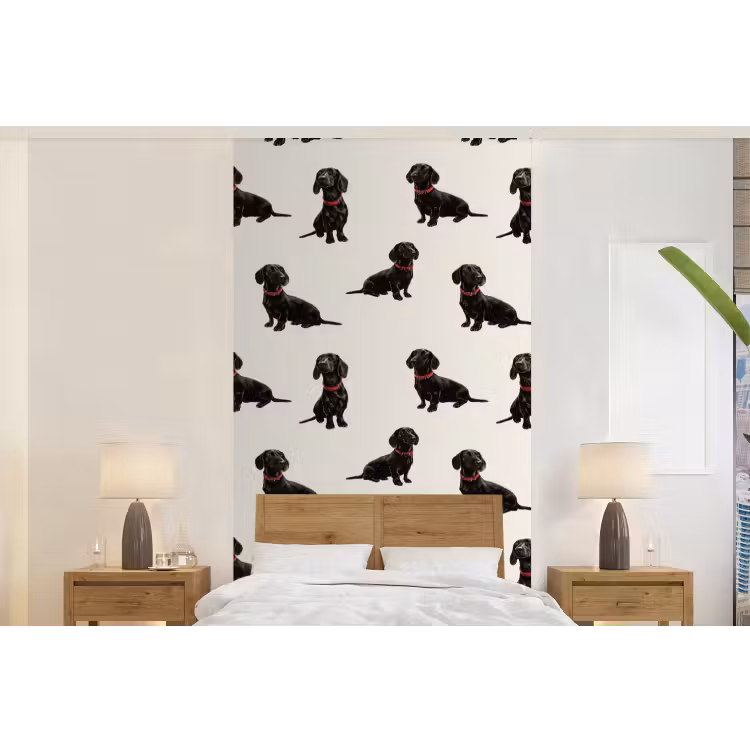 Behang - Hond - Patroon - Zwart — 5