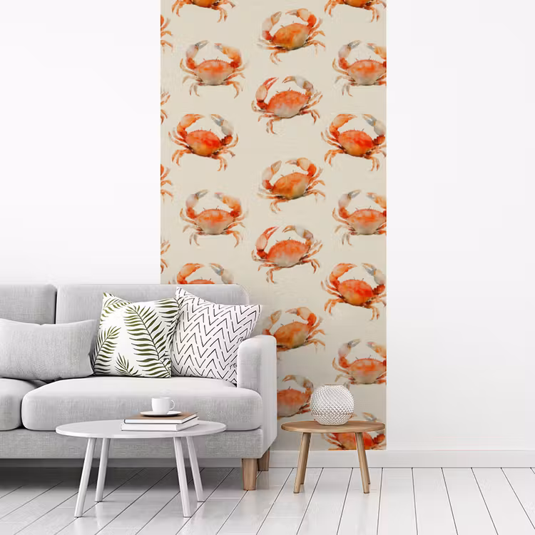 Behang - Krabben - Patroon - Oranje — 3