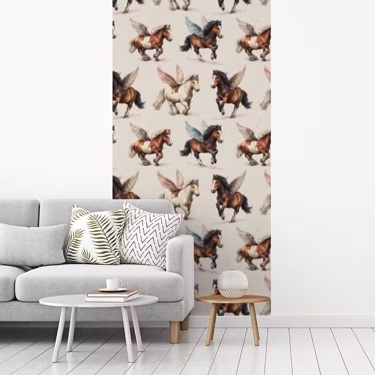 Behang - Paarden - Vleugels - Kleurrijk — 3