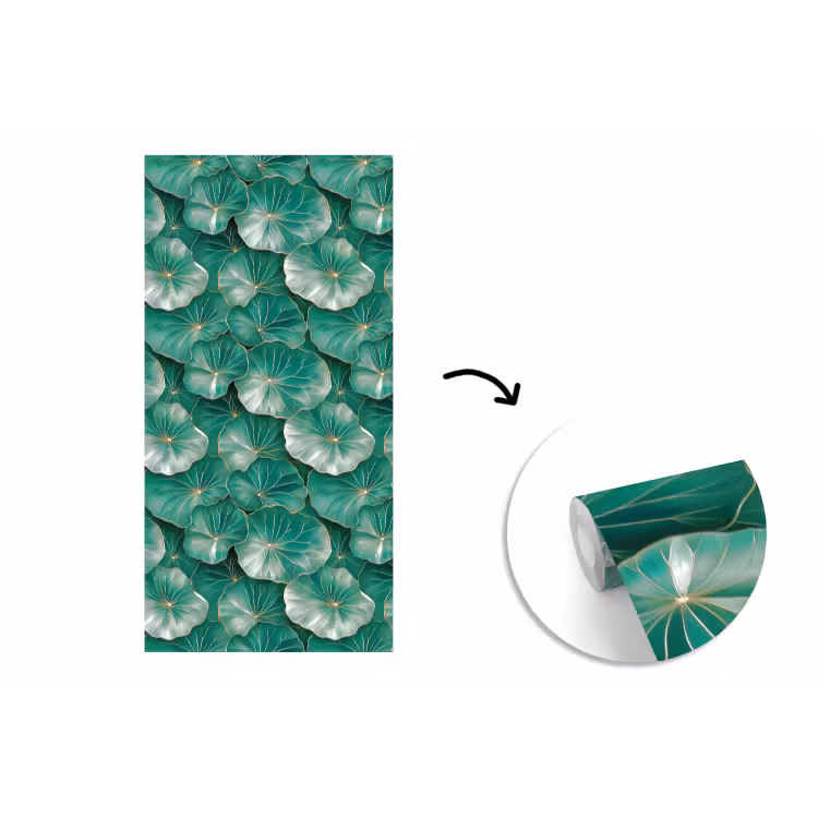 Behang - Patroon - Bladeren - Groen — 1