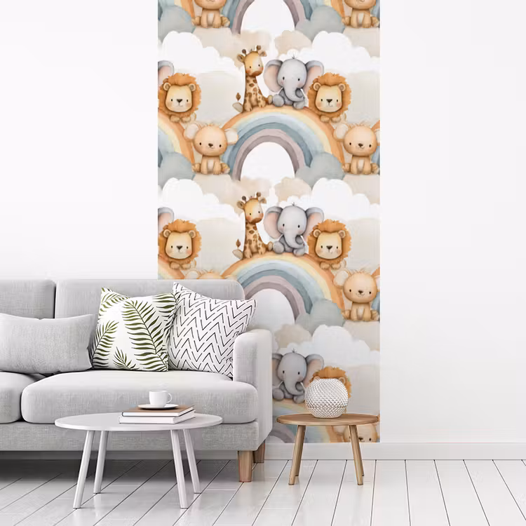 Behang - Safari - Regenboog - Kleurrijk — 3