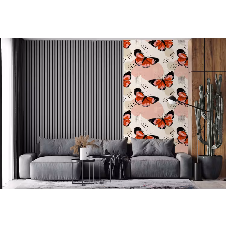 Behang - Vlinders - Retro - Kleurrijk — 2