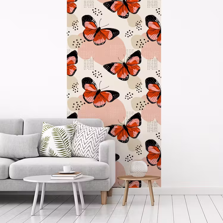 Behang - Vlinders - Retro - Kleurrijk — 3