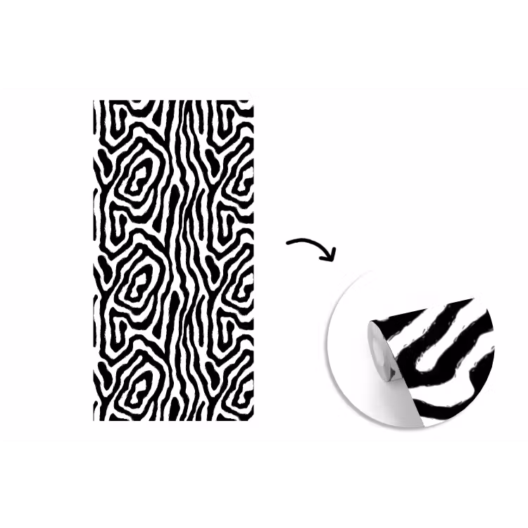 Behang - Zebra - Abstract - Zwart — 1