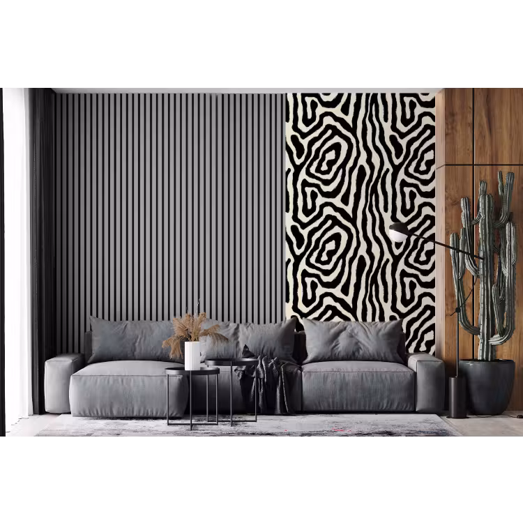 Behang - Zebra - Abstract - Zwart — 2