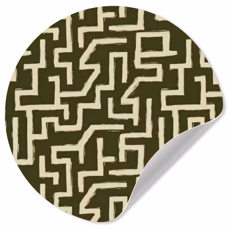 Behangcirkel - Abstract - Lijnen - Groen — 1