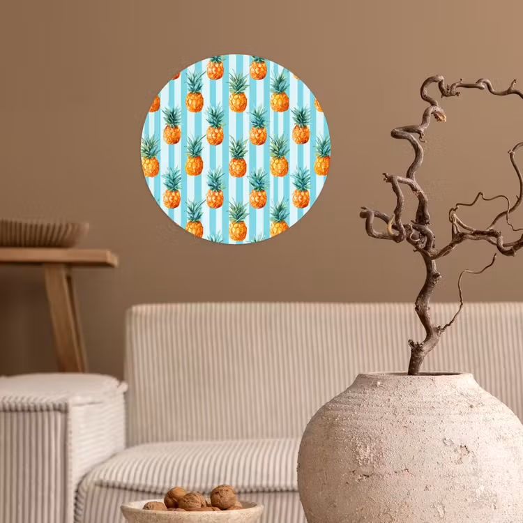 Behangcirkel - Ananas - Strepen - Groen — 2