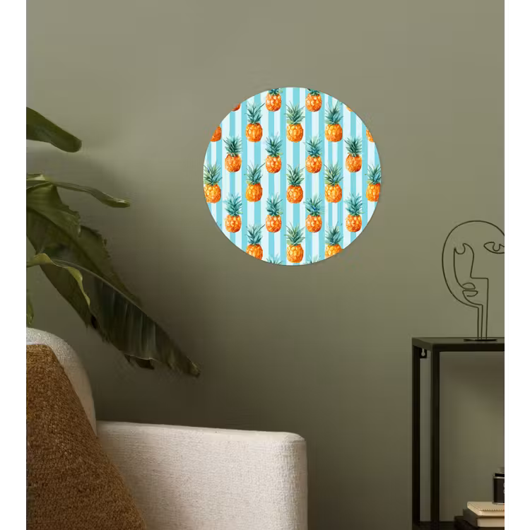 Behangcirkel - Ananas - Strepen - Groen — 3