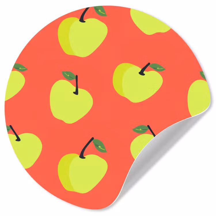 Behangcirkel - Appels - Modern - Groen — 1