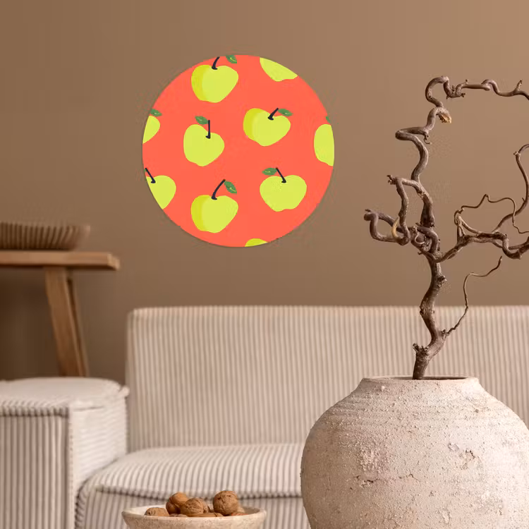 Behangcirkel - Appels - Modern - Groen — 2