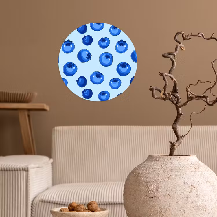 Behangcirkel - Bessen - Modern - Blauw — 2