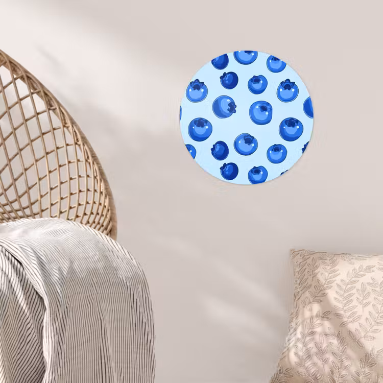 Behangcirkel - Bessen - Modern - Blauw — 5