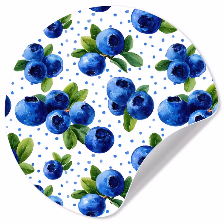 Behangcirkel - Bessen - Patroon - Blauw — 1