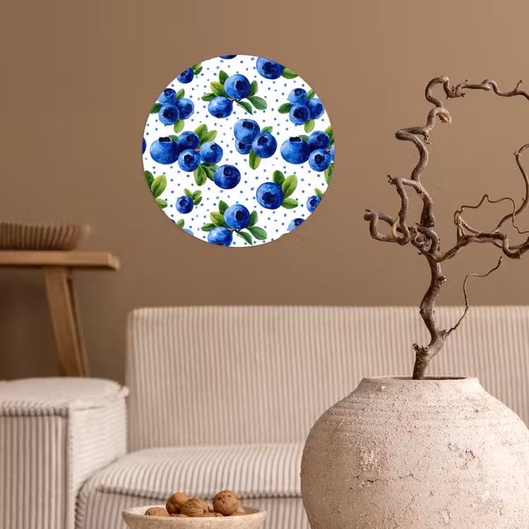 Behangcirkel - Bessen - Patroon - Blauw — 2