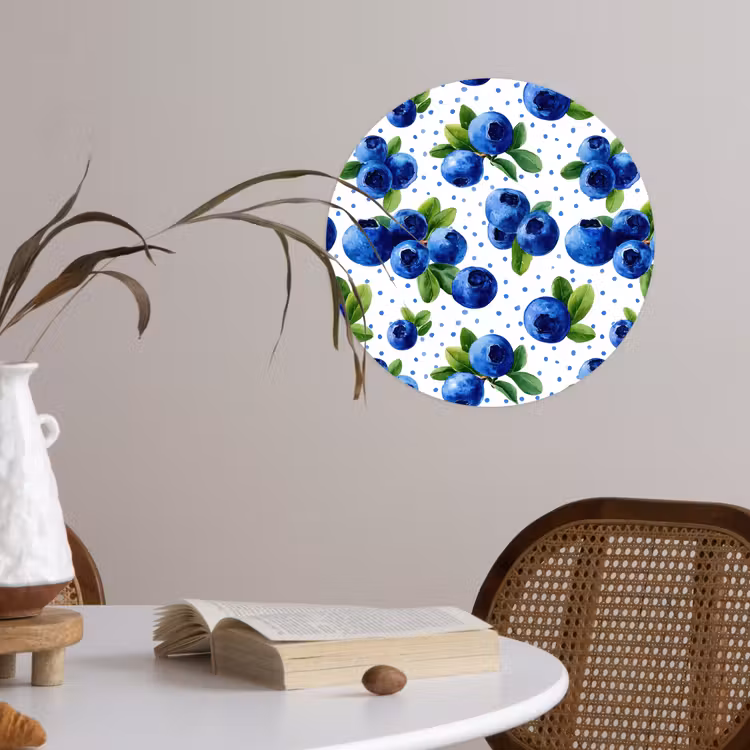 Behangcirkel - Bessen - Patroon - Blauw — 4