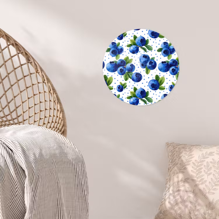 Behangcirkel - Bessen - Patroon - Blauw — 5