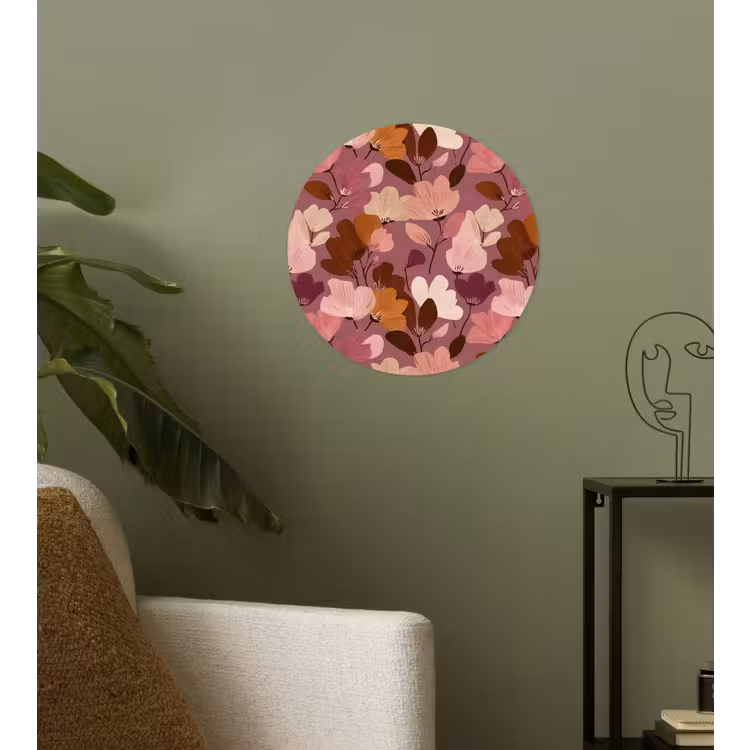 Behangcirkel - Bloem - Patroon - Roze — 3